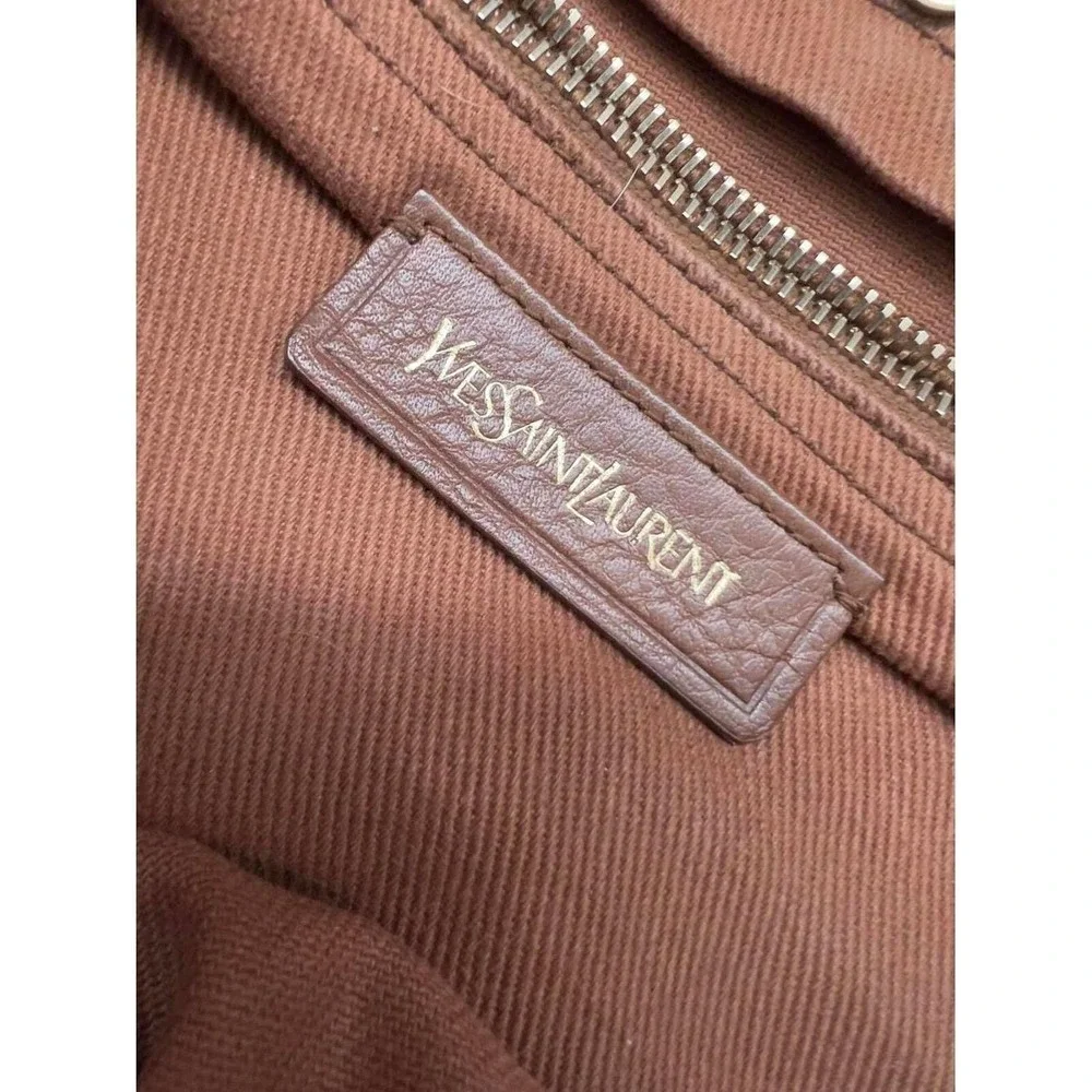 Yves Saint Laurent Muse Two Satchel Tan Leather Gold Hardware Medium